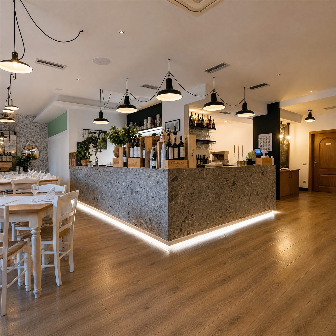Sala e banco di Casa Botep a Lovere