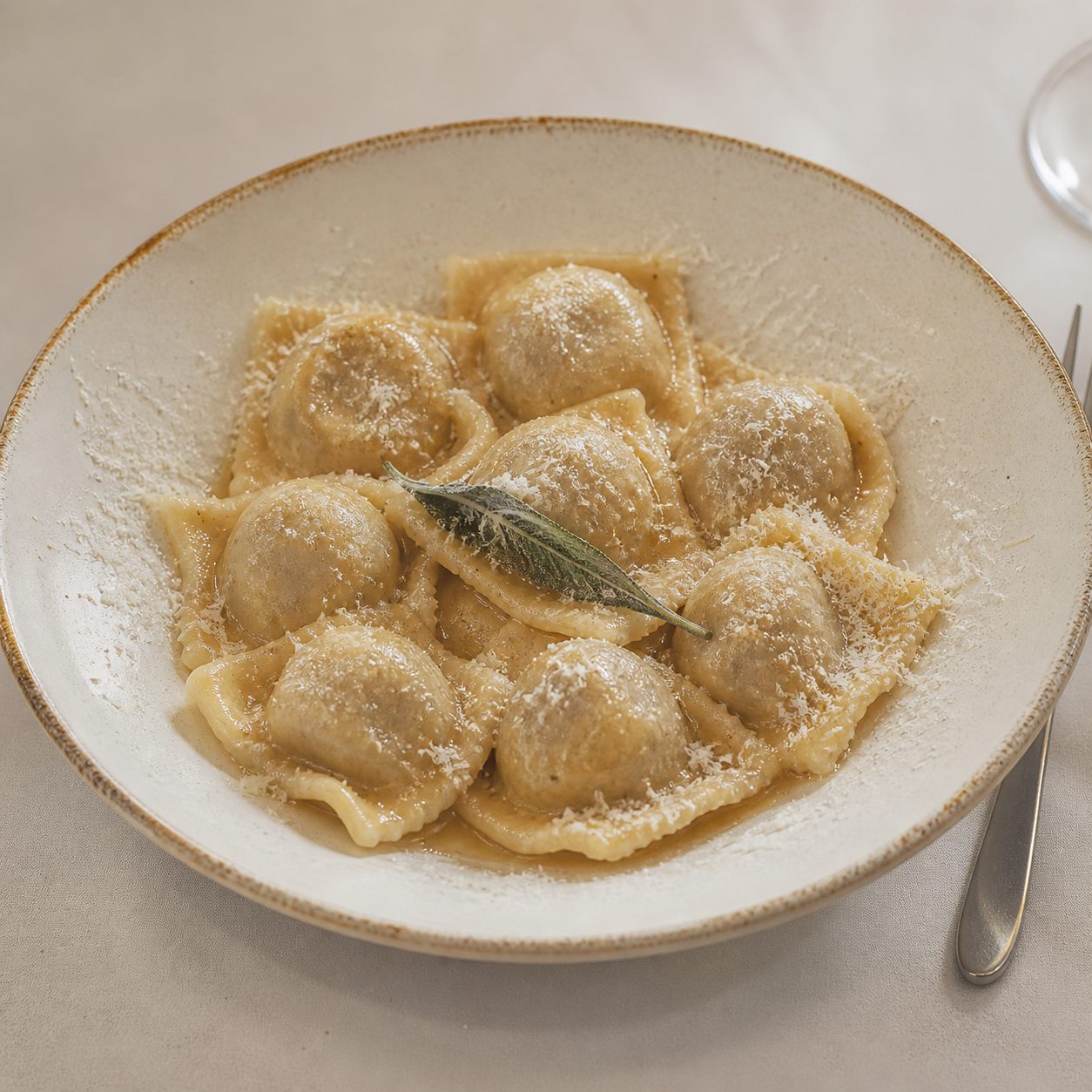 Ravioli con burro e salvia